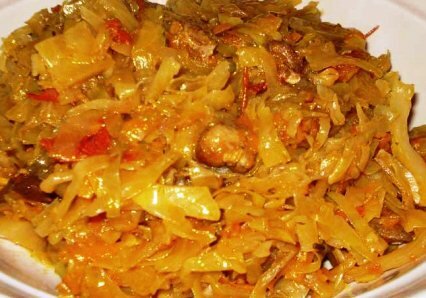 Калорийность тушеной капусты